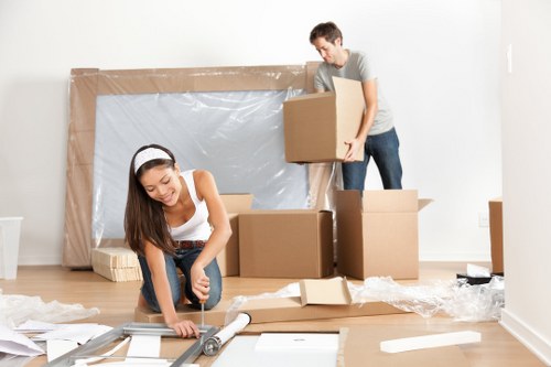 House movers working on a residential move in Palmers Green