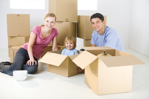 Stairway furniture moving in a North London property