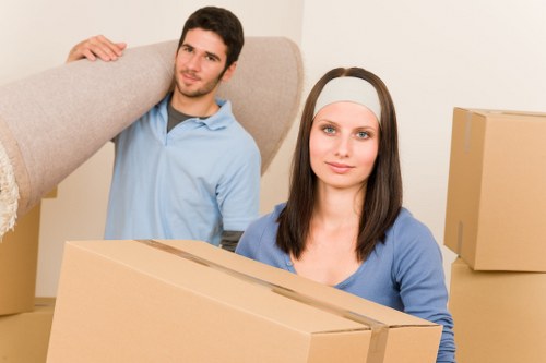 Furniture and boxes being prepared for a move in Palmers Green